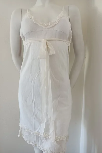 Bílé letní úpletové šaty Valery