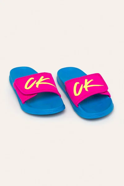 Dámské pantofle H308 modrorůžová - Calvin Klein