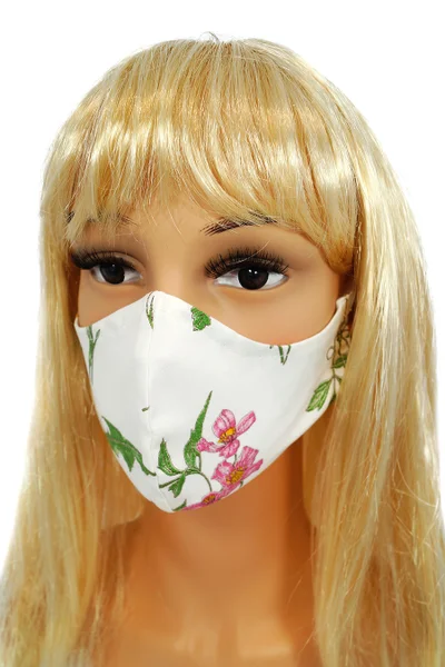 Ochranné masky G786 - Bílé s polními květy - bavlna JM791 % - 2 kusy