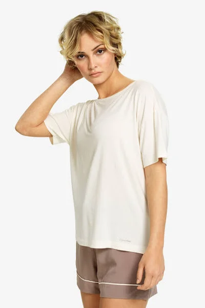 Dámské tričko na spaní R331 béžová - Calvin Klein