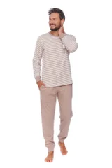 Pánské pyžamo Bear hnědé Dn-nightwear (v barvě hnědá)