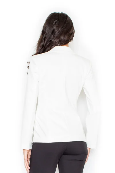 Klasické dámské bílé sako s knoflíky Figl