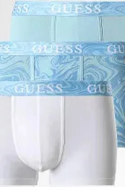 Trojbalení pánské bavlněné boxerky Guess bílo-modré