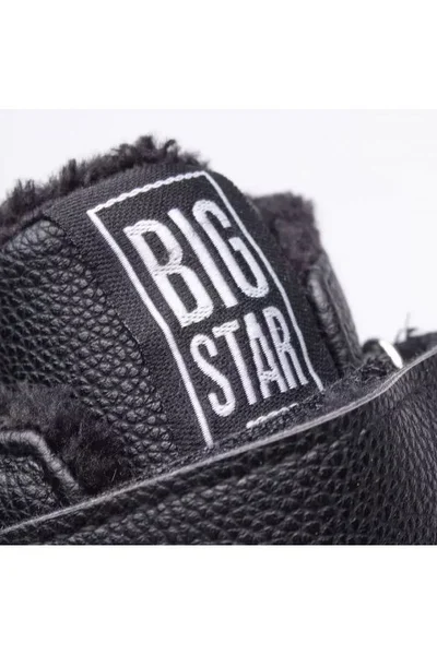 Dětské černé kotníčkové boty na suchý zip Big Star