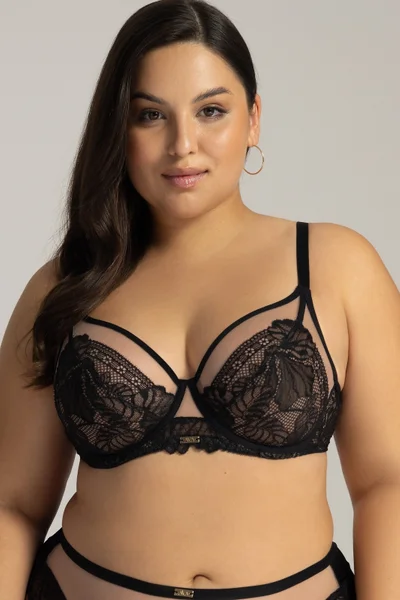 Měkká černá krajková bralette podprsenka Ava