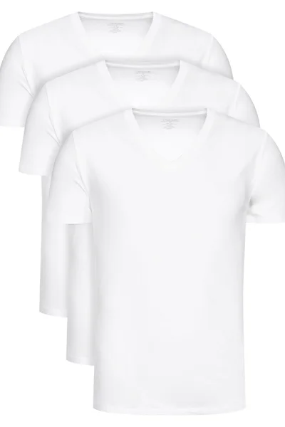 Bílé pánské tričko Calvin Klein 4012 3-pack