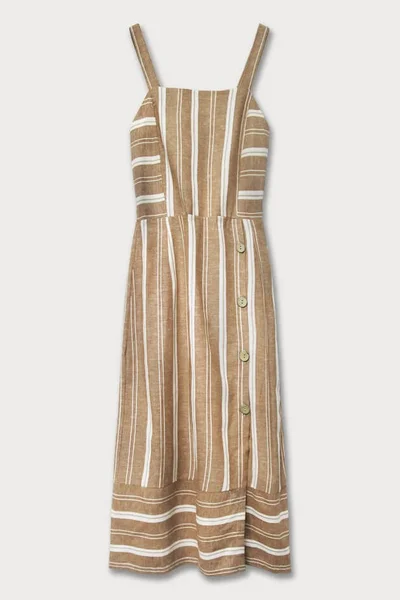 Hnědé bavlněné šaty Made in Italy 345