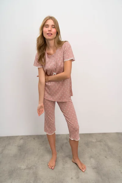 Vamp - Dvoudílné dámské pyžamo PA324 - Vamp (losos)