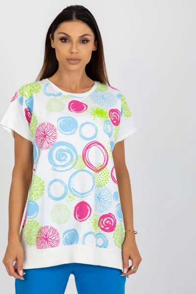 Dámské bavlněné tričko s barevnými bublinami RELEVANCE