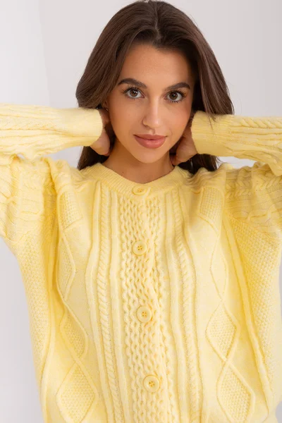 Pastelově žlutý dámský pulovr FPrice