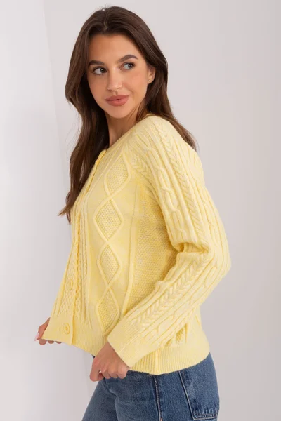 Pastelově žlutý dámský pulovr FPrice