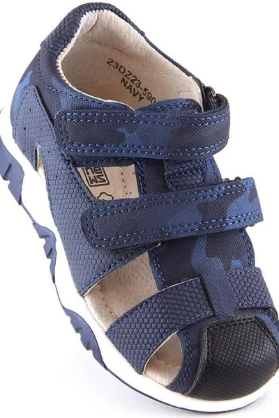 Tmavě modré dětské sandály se suchým zipem NEWS