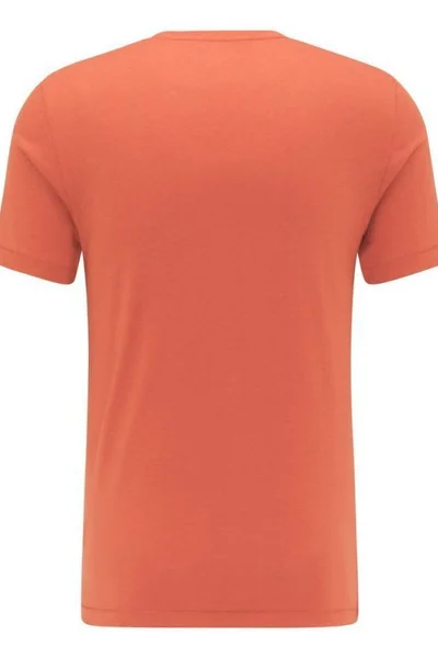 Pánské oranžové bavlněné tričko s krátkým rukávem Mustang