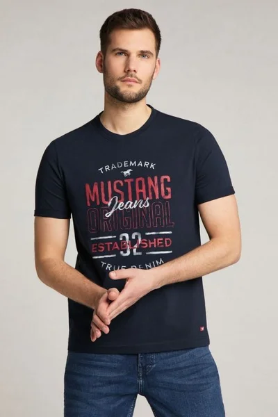Pánské tričko s výrazným potiskem Mustang