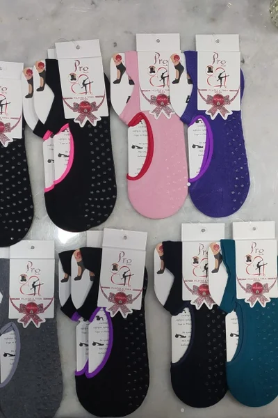 Bavlněné protiskluzové dámské ponožky na jógu či pilates PRO