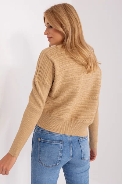 Neformální béžový dámský pulovr AT