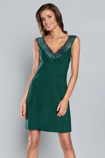 Smaragdově zelená noční košilka Italian Fashion
