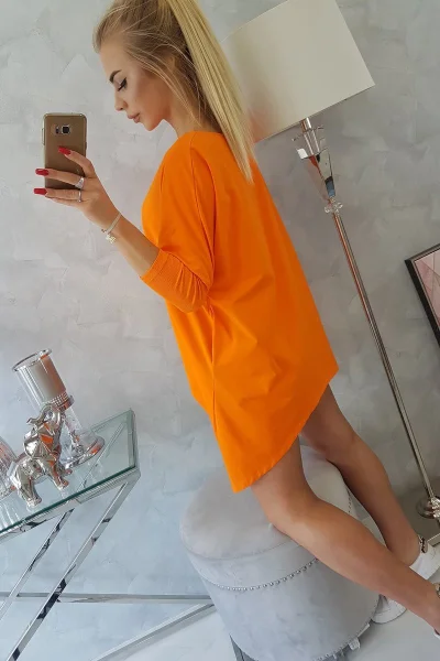 Oranžová oversize dámská halenka Kesi