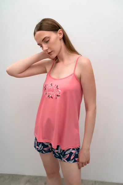 Vamp - Dvoudílné dámské pyžamo ZD603 - Vamp (barva růžový led)
