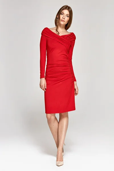 Červené dámské šaty Colett CS07