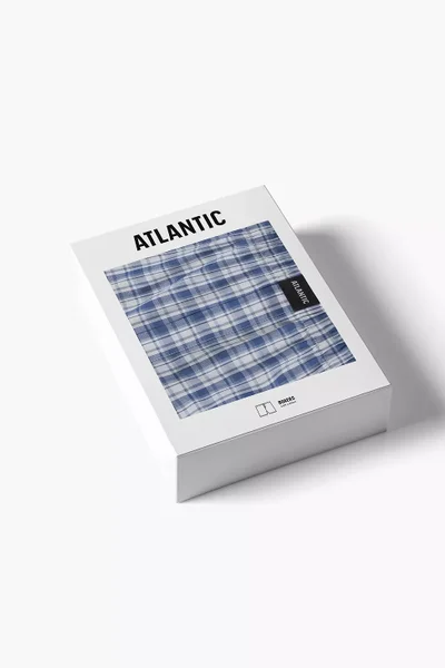 Pánské bavlněné boxerky Atlantic - modrá