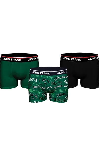 Vánoční pánské boxerky 3ks John Frank