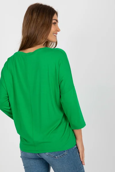 Dámské zelené tričko V-neck univerzální velikost FPrice