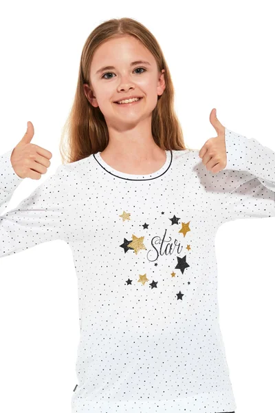 Bavlněné pyžamo pro dívky s hvězdami Cornette