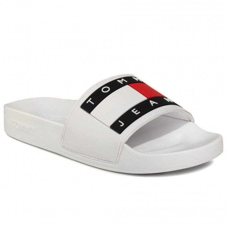 Unisex bílé gumové pantofle Tommy Hilfiger, 36 i476_39015498