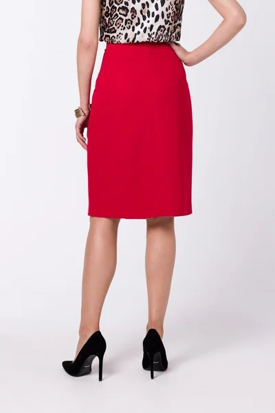 Červená dámská sukně zavinovací styl STYLOVE