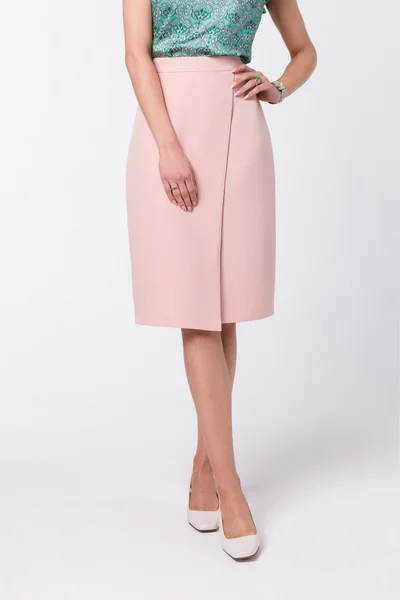 Lehká zavinovací dámská sukně v růžové barvě Style