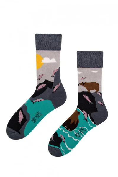 Ponožky pánské Medvěd a Rybky vícebarevná - Spox Sox vícebarevné
