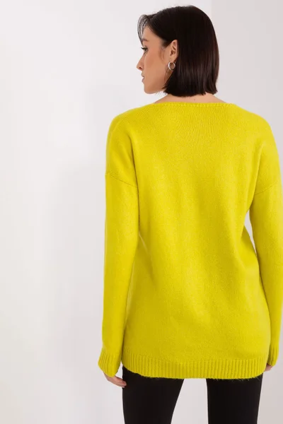 Žlutý dámský volný svetr Rue Paris Regular fit