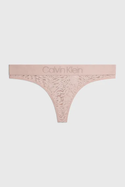 Světle růžové dámské string kalhotky Calvin Klein