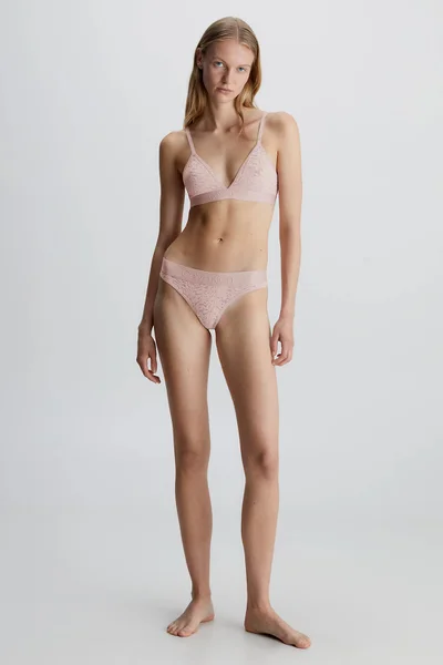Krémová dámská krajková podprsenka Calvin Klein