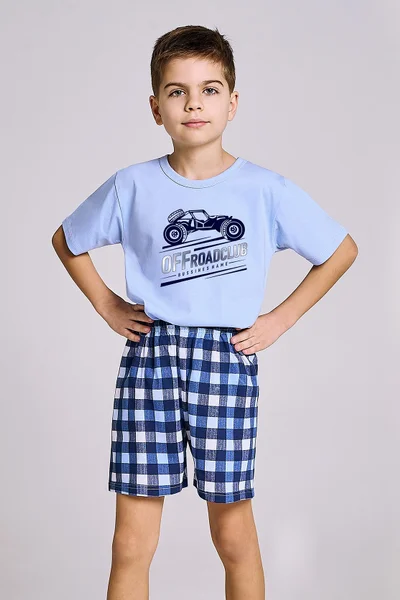 Modré bavlněné pyžamo pro chlapce Taro