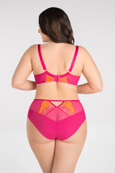 Tmavě růžové dámské plus size kalhotky Gorsenia