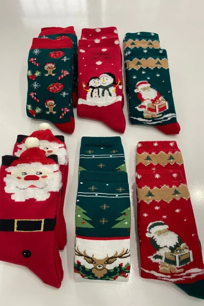 Veselé vysoké unisex vánoční ponožky PRO