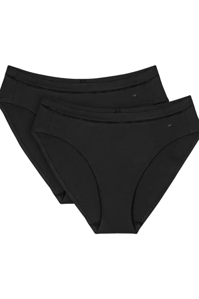Pružné modalové dámské kalhotky v černé barvě 2 ks v balení Triumph
