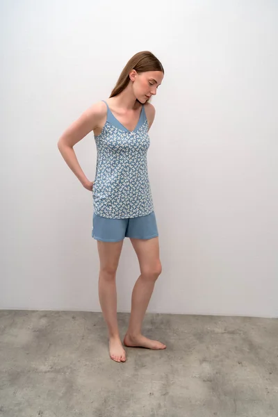 Vamp - Dvoudílné dámské pyžamo GJ514 - Vamp (barva modrá veselá)