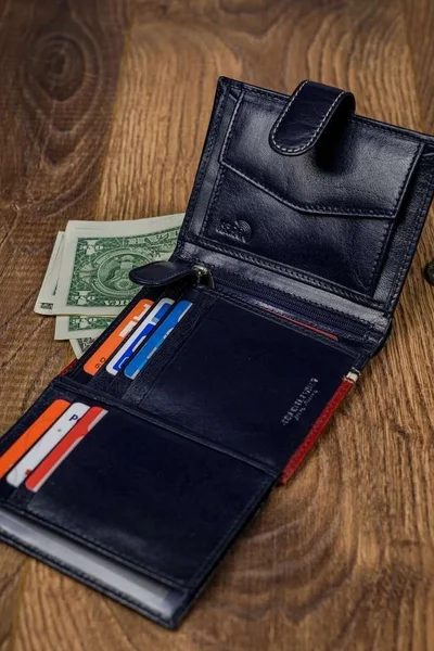 Červeno-černá rozkládací pánská peněženka FPrice
