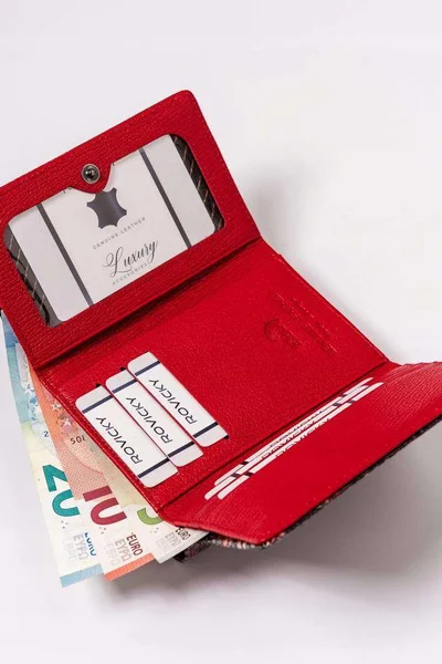 Červená dámská peněženka s hadím vzorem FPrice