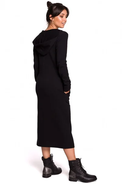 Dámské Y943 Maxi dámské šaty s kapucí BE