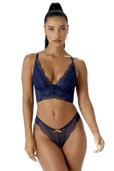 Podprsenka Gossard Bralette v barvě Midnight Blue/Gold