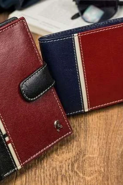 Vertikální pánská kožená peněženka FPrice