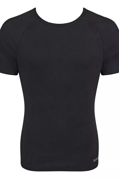 Pánské černé triko s kulatým výstřihem Sloggi