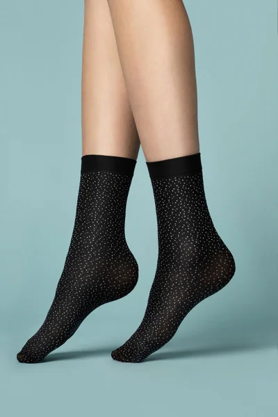 Černé punčochové ponožky 40 DEN Fiore