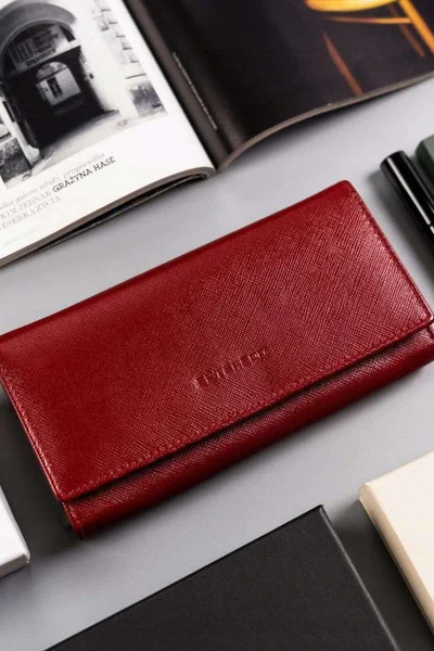 Červené podélná dámská peněženka FPrice