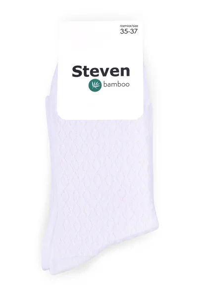 Dámské bambusové ponožky v bílé barvě Steven