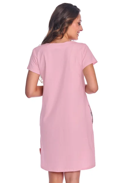 Světle růžová dámská těhotenská košilka Dobranocka